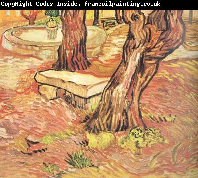 Vincent Van Gogh The Stone Bench in the Garden of Saint-Paul Hospital (nn04)